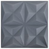 Cumpara ieftin Panouri de perete 3D 12 buc. gri 50x50 cm model origami 3 m&sup2;