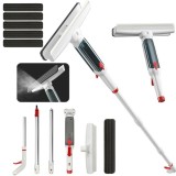 Spalator de Geamuri RARINCARE, Lungime 1.9 m, Pulverizator si Colector de Apa Incorporat, 5 Bureti Rezerva, Alb