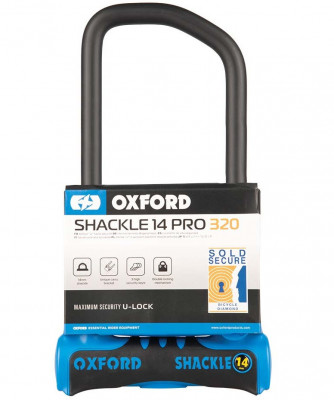 Antifurt Bicicleta Oxford Shackle14 Pro U-Lock 320mm x 177mm Otel Negru / Albastru LK322 foto