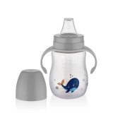 Cumpara ieftin Biberon cu toarte si tetina din silicon BabyJem (Culoare: Portocaliu)