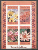 Tanzania 1986 Flowers, perf. sheetlet, MNH S.044, Nestampilat