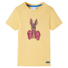 Tricou pentru copii cu m&acirc;neci scurte, galben, 116