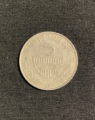 Moneda 5 schilling 1973 Austria foto