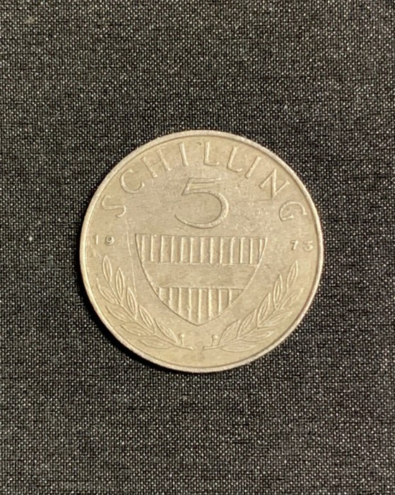Moneda 5 schilling 1973 Austria