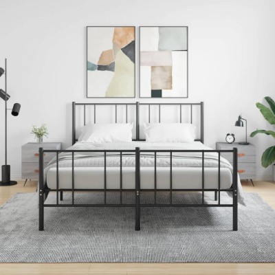 vidaXL Noptiere, 2 buc., gri sonoma, 40x35x47,5 cm, lemn compozit 827257 foto