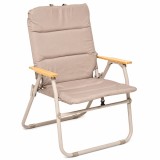 Scaun pliabil pentru camping si pescuit 5Five, otel si burete, bej