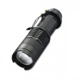 Lanterna tactica de buzunar Cree Q5, aluminiu, negru