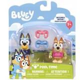 Set 2 figurine Bluey - Bluey &amp;amp; Bingo, La Piscina