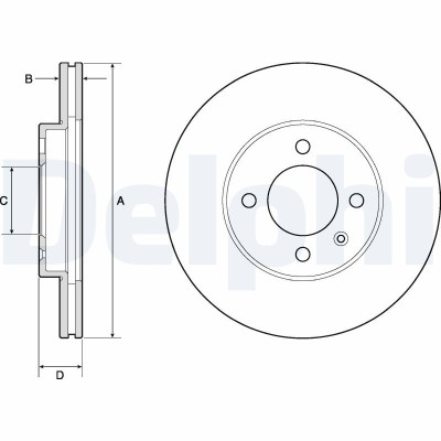 DELPHI BG2455 Disc frana foto