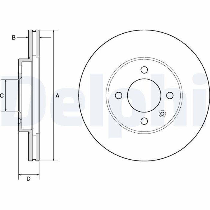DELPHI BG2455 Disc frana