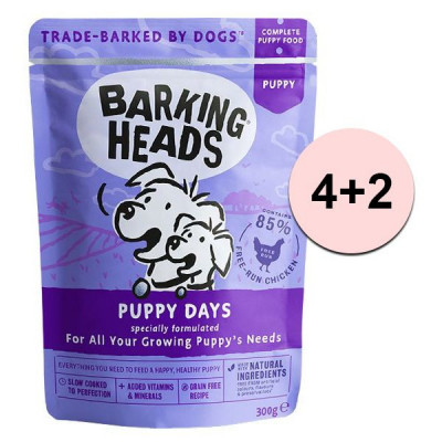 BARKING HEADS Puppy Days GRAIN FREE 300g 4+2 GRATUIT foto