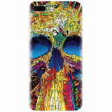 Husa silicon pentru Apple Iphone 8 Plus, Abstract Multicolored Skull
