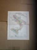 Harta Italia Meridională - Vuillemin, 1873 -