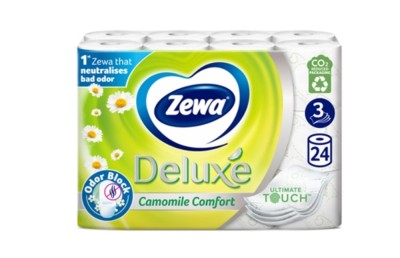 Hartie igienica Zewa Deluxe Camomile Comfort, 3 straturi, 24 role foto