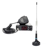 Kit Statie radio CB PNI Escort HP 5500 cu antena CB PNI ML29, 34 cm, cu baza magnetica, negru