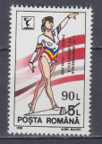 ROMANIA 1992 LP 1279 CAMPIONATELE MONDIALE GIMNASTICA PARIS MNH