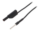 Cablu de măsurare 1m negru 1mm2 19A