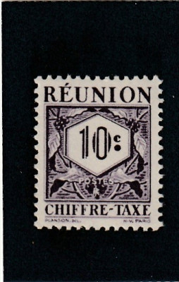 Reunion 1947-Taxe ,dantelat,MNH ,Mi.P26 foto