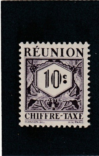 Reunion 1947-Taxe ,dantelat,MNH ,Mi.P26