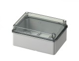 Doza aplicata transparenta 150x110x70mm IP56 pentru distributie jonctiune ABS rezistenta UV fara presetupe margini netede, Elettrocanali