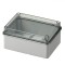 Doza aplicata transparenta 150x110x70mm IP56 pentru distributie jonctiune ABS rezistenta UV fara presetupe margini netede