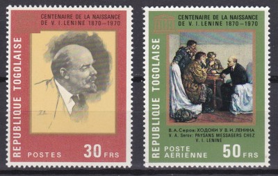 DB1 Togo 1970 Pictura Lenin 100 Ani 2 v. MNH foto