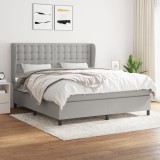 VidaXL Pat continental, gri deschis, 180x200 cm, material textil 3128301