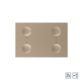 Cumpara ieftin Intrerupator touch wireless Livolo cvadruplu cap scara/cruce, auriu, standard italian