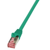 PATCH CORD S/FTP LOGILINK Cat6, LSZH, cupru, 0.25 m, verde, AWG27, dublu ecranat &quot;CQ2015S&quot; (timbru verde 0.08 lei)