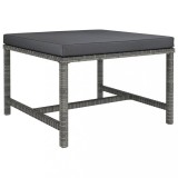 VidaXL Taburet modular cu pernă, gri, poliratan