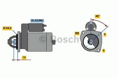 Starter FIAT PRATICO platou / sasiu (263) (2010 - 2016) BOSCH 0 986 024 020 foto
