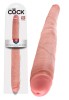 King Cock 16 Tapered Double Dildo Flesh (DB)