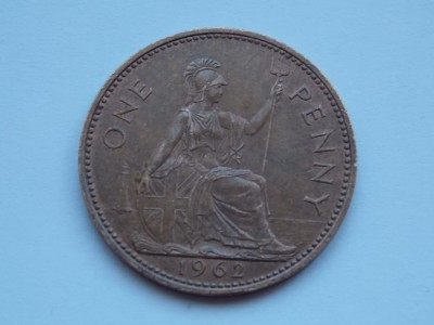 ONE PENNY 1962 GBR foto