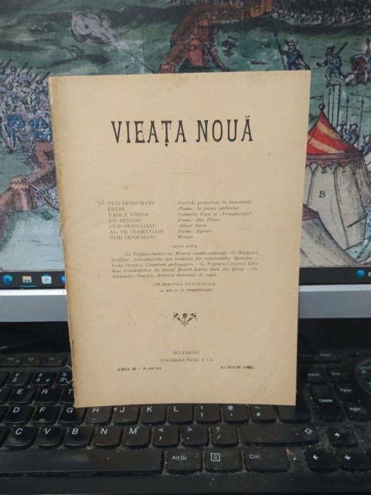 Vieața Nouă, București, anul II nr. 12, 15 iulie 1906, Al. Th. Stamatiad, Poesie, Agonie, 053