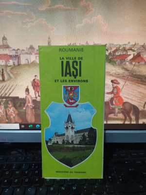 La ville de Iași et les environs, Roumanie, hartă și text &amp;icirc;n franceză, 1986, 109 foto
