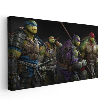 Tablou afis Testoasele Ninja desene animate 2199 Tablou canvas pe panza CU RAMA 60x120 cm foto