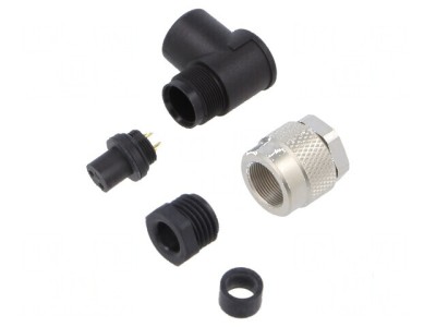 Conector M9 mufă mamă IP67 PIN: 2 aurit foto