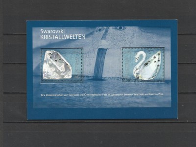 AUSTRIA 2004 GHETARI SI LEBEDE CU CRISTALE SWAROWSKI foto
