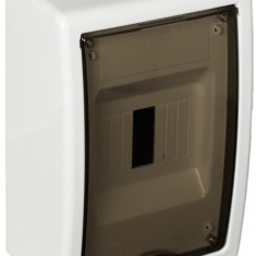 Tablou electric Solera Arelos 8684PF, 4 module, aparent, IP40, 150x225x95 mm, plastic, usa fumurie, cutie alba