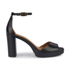 Geox sandale de piele D WALK PLEASURE 85S culoarea negru, D45B6D 00043 C9999