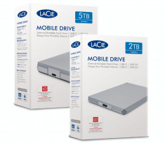 HDD Extern LaCie Mobile Drive, 2TB, USB 3.1 Type-C (Argintiu) foto