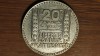 Franta - moneda uriasa argint - 20 franci / francs 1934 &bull; 20 g &bull; ⌀ 35 mm - impecabila !, Europa