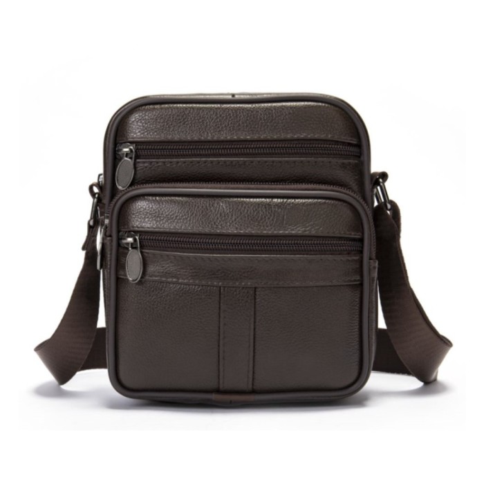 Geanta barbati, BUSY LDY&amp;GTM&reg; Ancorn, piele naturala, compartimente multiple, de mana, maro