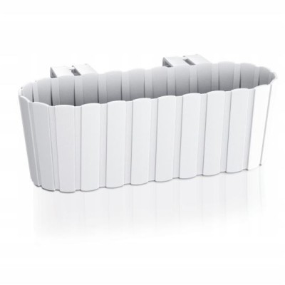 Jardiniera decorativa, suport plastic, alb, 4.9 L, 38.3x21.2x13 cm, Boardee Hook GartenVIP DiyLine foto