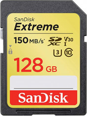 SanDisk Extreme SDXC 128GB UHS-I V30 U3 Viteza de Transfer 150 MB/s foto