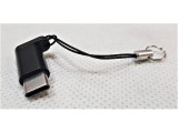 Cumpara ieftin Adaptor USB-C negru cu breloc, convertor compact Type-C, conector portabil pentru telefon, tableta si dispozitive compatibile USB-C