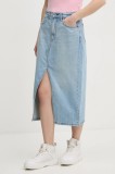 Abercrombie &amp; Fitch fustă din denim midi, creion, KI143-3206