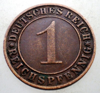 B.198 GERMANIA WEIMAR 1 REICHSPFENNIG 1934 F foto