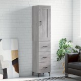 vidaXL Dulap &icirc;nalt, gri sonoma, 34,5x34x180 cm, lemn prelucrat