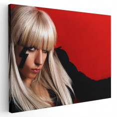Tablou afis Lady Gaga cantareata 2269 Tablou canvas pe panza CU RAMA 60x80 cm